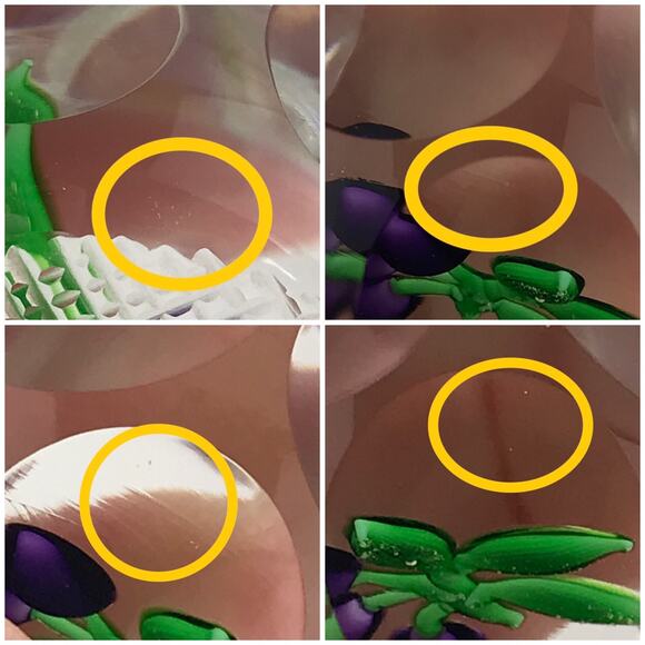 Perthshire 1977B Plums Lampwork Fruit Miniature Faceted Grid-Cut Paperweight - Picture 14 of 15